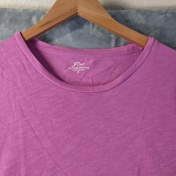 JCrew Women Vintage Cotton T-Shirt S Purple Casual Basic Everyday Closet‎ Staple - Picture 6 of 10
